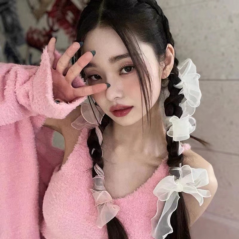 Dây Ruy Băng Trang Trí Tóc Thắt Nơ Phong Cách Hàn Quốc 2022 Mới