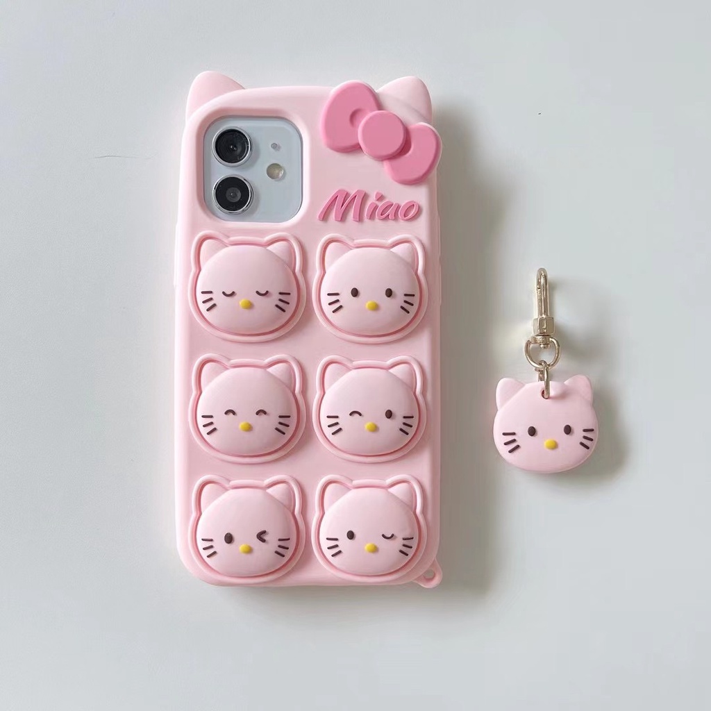 Ốp Điện Thoại Silicon Mềm Hình Mèo off-white 3D Cho Iphone 14 pro max 13 pro max 12 pro max 11 pro max xs max xr x 7 8 plus