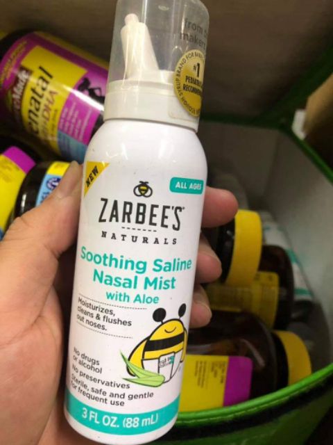 [USA] Xịt mũi lô hội Zarbee's Natural 88ml | BigBuy360 - bigbuy360.vn