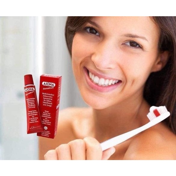 Kem đánh răng Ajona chống viêm lợi và đánh tan cao răng - Đức - 25ml