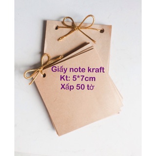 GIẤY NOTE KRAFT (XẤP 50 TỜ)