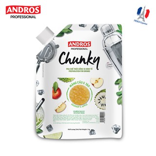 Mứt trái cây Andros Chunky túi 1kg - Mãng cầu & Táo