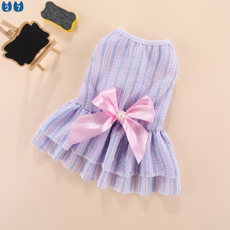 Đầm Kẻ Sọc Thắt Nơ Đáng Yêu Cho Thú Cưng 27