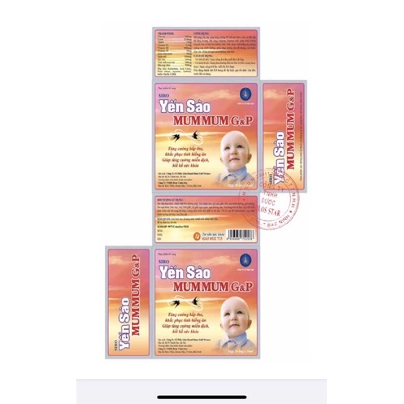 Siro Yến Sào Ăn Ngủ Ngon Gold G&amp;P | Yến sào Mummum GP - Giúp bé ăn ngon miệng, bồi bổ sức khỏe, tăng cường hệ miễn dịch