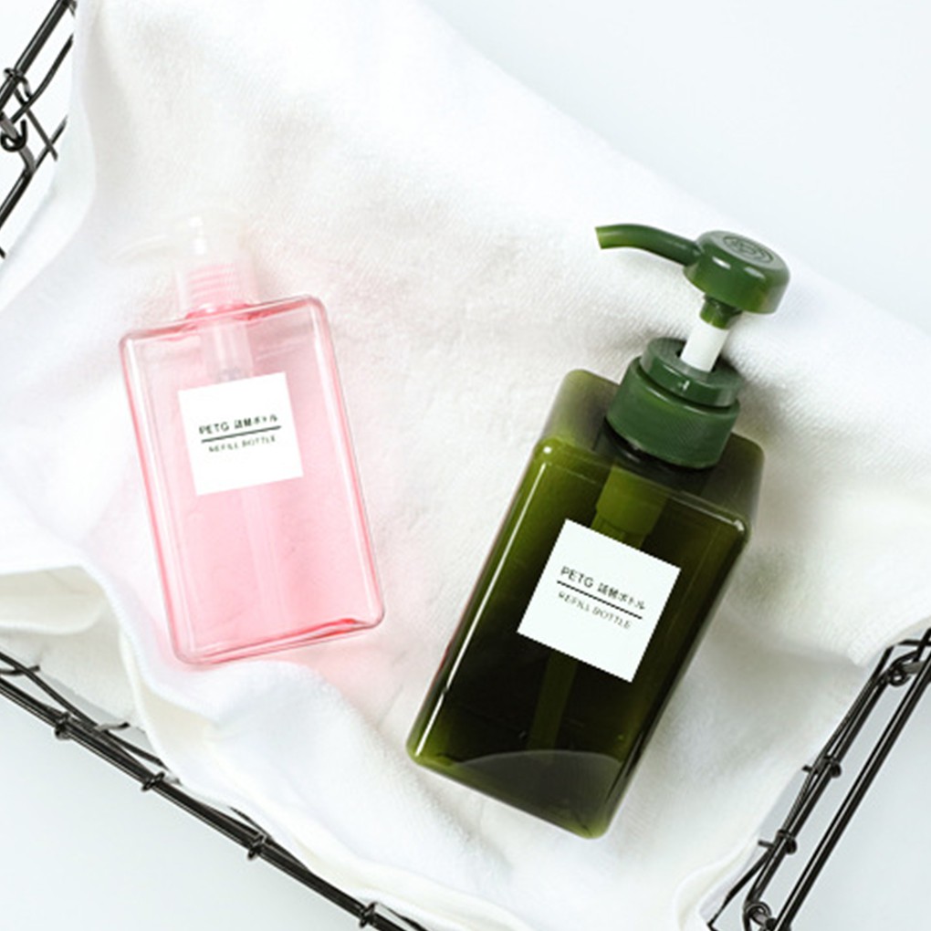 [Hàng mới về] Bình đựng xà phòng/ sữa tắm/ mỹ phẩm thiết kế hình vuông dung tích 100ml tiện dụng mang theo du lịch
