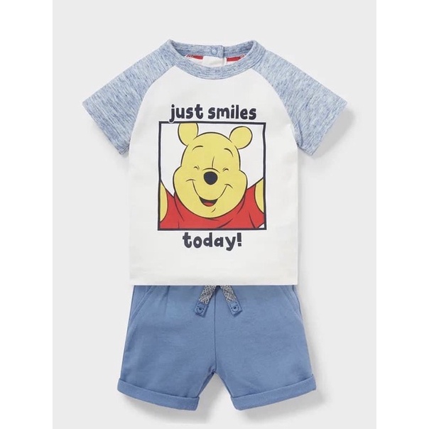 Set 2 bộ short gấu Poo bé trai