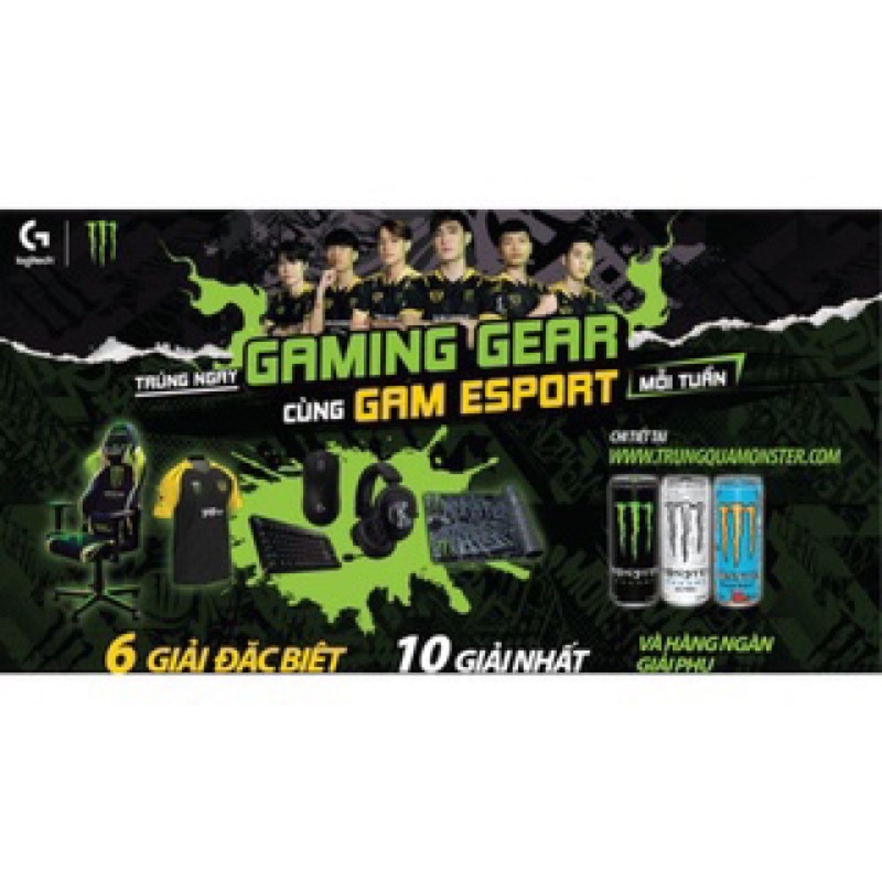 Lót chuột Monster Energy LOGITECH phiên bản giới hạn Limited Edition ME Mousepad - Extended 80x30cm