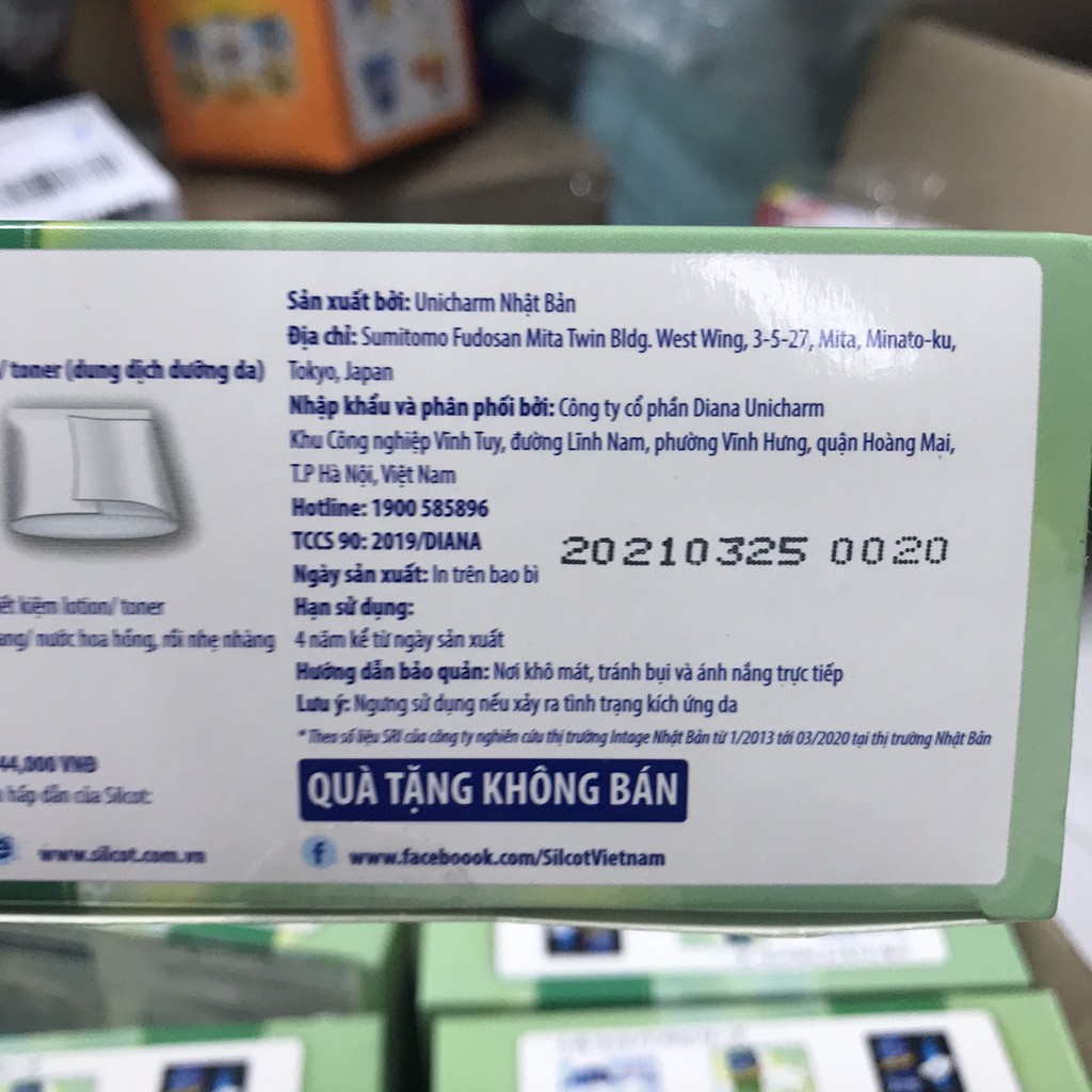 Bông tẩy trang Silcot 10 miếng - Bông Trang Điểm Silcot Nhật Bản (10 miếng/ hộp)