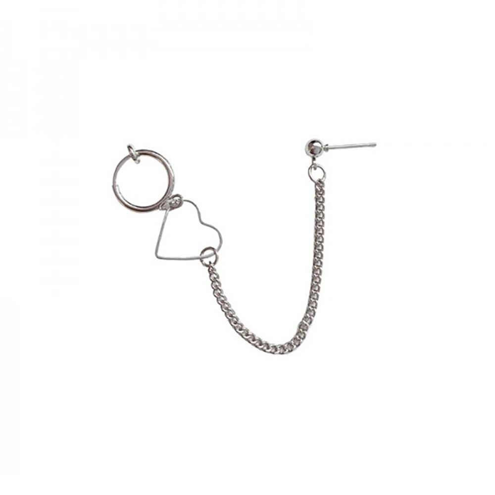 1 Khuyên Tai Hình Trái Tim Phong Cách Hàn Quốc Cho Nữ