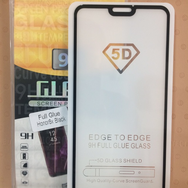 Kính full keo 5D glue Honor 8X