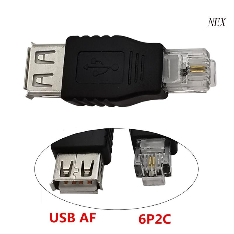 Giắc Chuyển Đổi USB Female RJ11 4PIN AF 6P2C Kết Nối Điện Thoại
