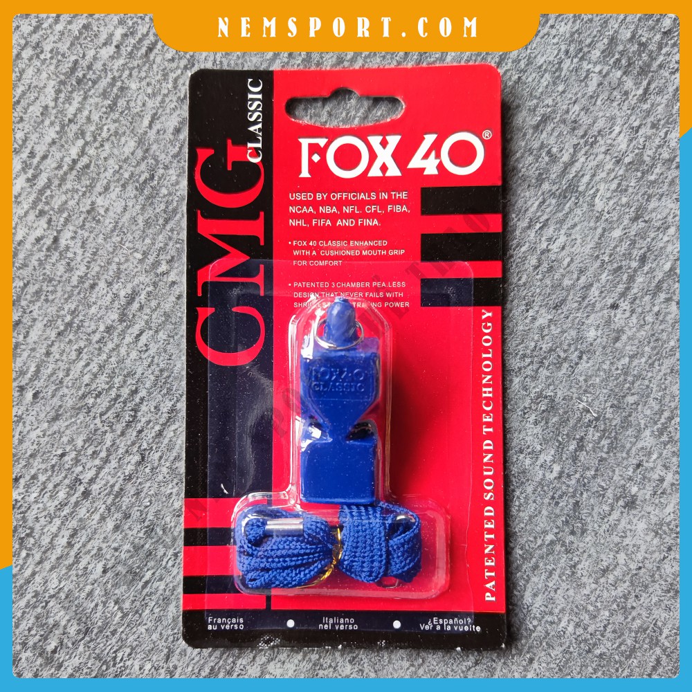 Còi Trọng Tài Nhựa Có Dây Đeo Fox 40 CLASSIC CMG