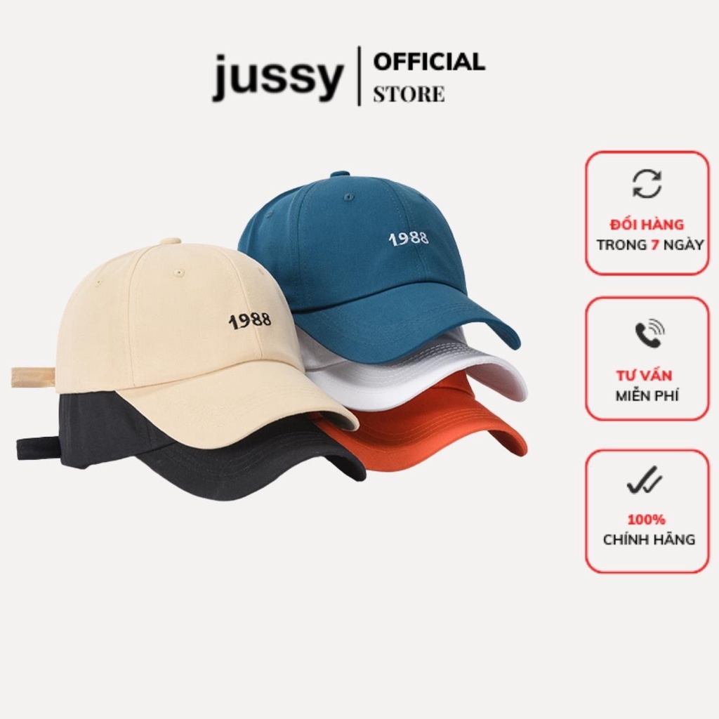 Mũ Lưỡi Trai 1988 Jussy Fashion Kiểu Nón Kết Nam Nữ Thời Trang Unisex Chất Vải Cotton Form Mềm 1 Lớp Thoáng Mát