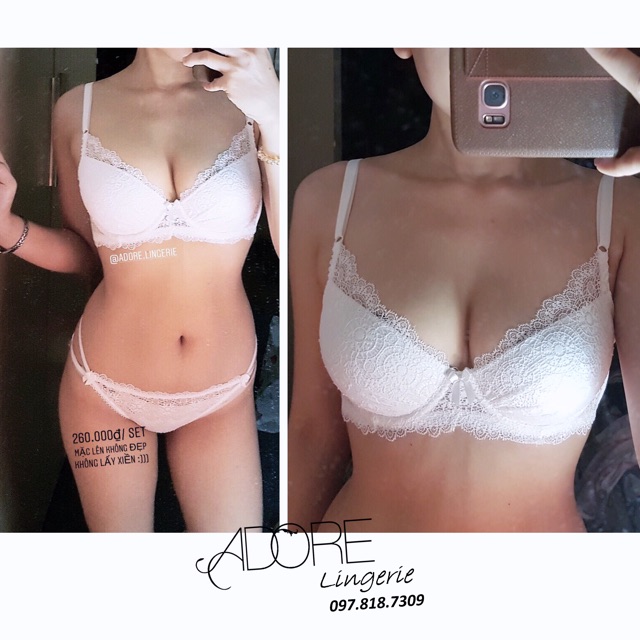 BỘ ĐỒ LÓT REN QUẦN DÂY có gọng & đệm mút 9213 | BigBuy360 - bigbuy360.vn