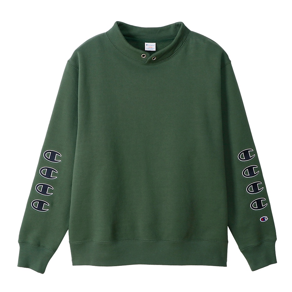 Áo Sweater Nam Champion MOCKNECK SWEATSHIRT CMPC3U006OLV