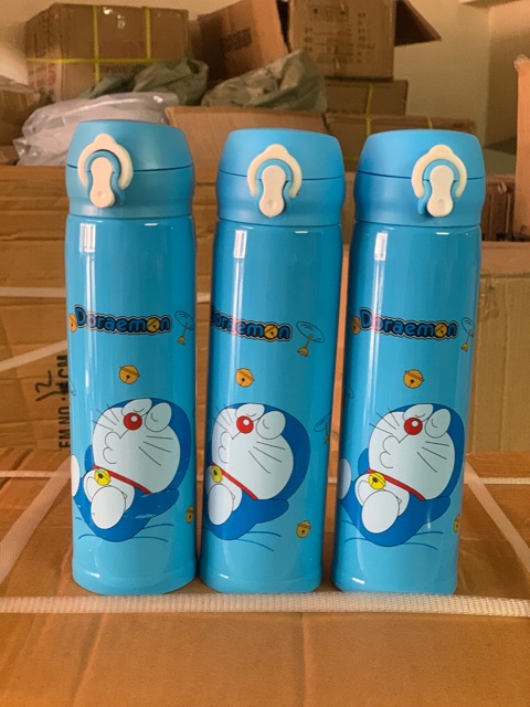 Bình giữ nhiệt 500 ml hình đôremon dễ thương