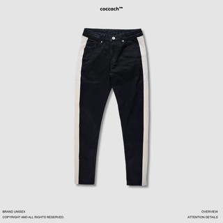 UNISEX Quần jean trơn sọc trắng Q0227-3