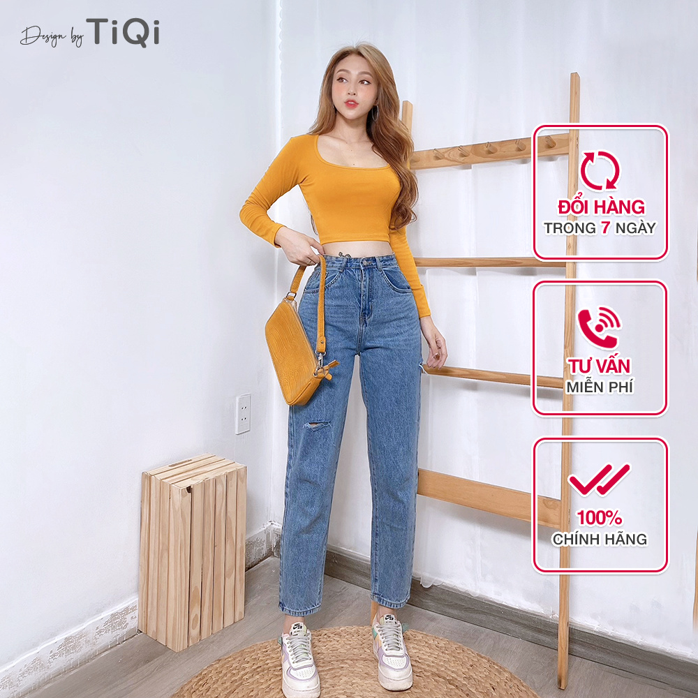 Quần baggy jeans rách hông TiQi Jeans B1-148