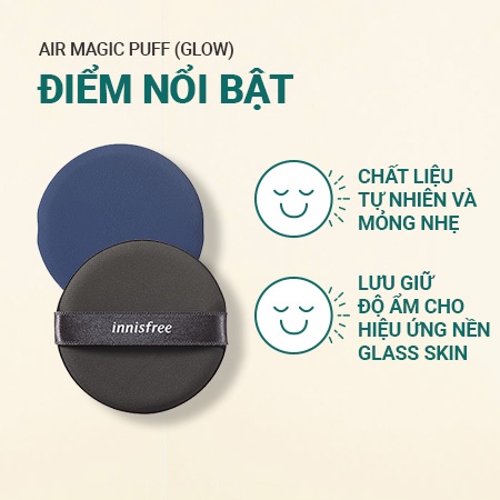 Bông tán cushion Innisfree Air Magic Puff [Glow]