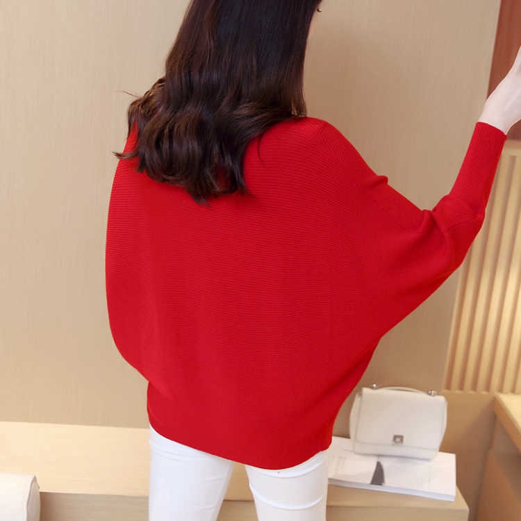 Áo Len Nữ Dáng Rộng Cổ Cao Tay Cánh Dơi Hàng Mới
