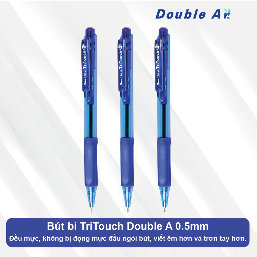 Hộp 12 Bút bi Double A Tritouch DBP-105 nét 0.5mm