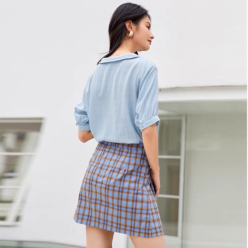 Áo sơ mi xanh Eifini