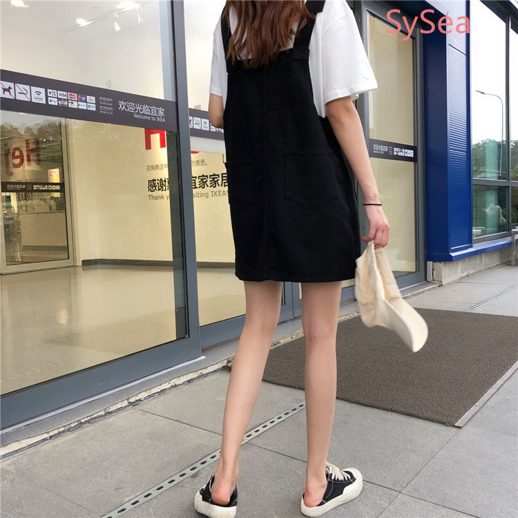 Váy Yếm Denim Trắng Dáng Rộng Thời Trang Mùa Hè Cho Nữ | BigBuy360 - bigbuy360.vn