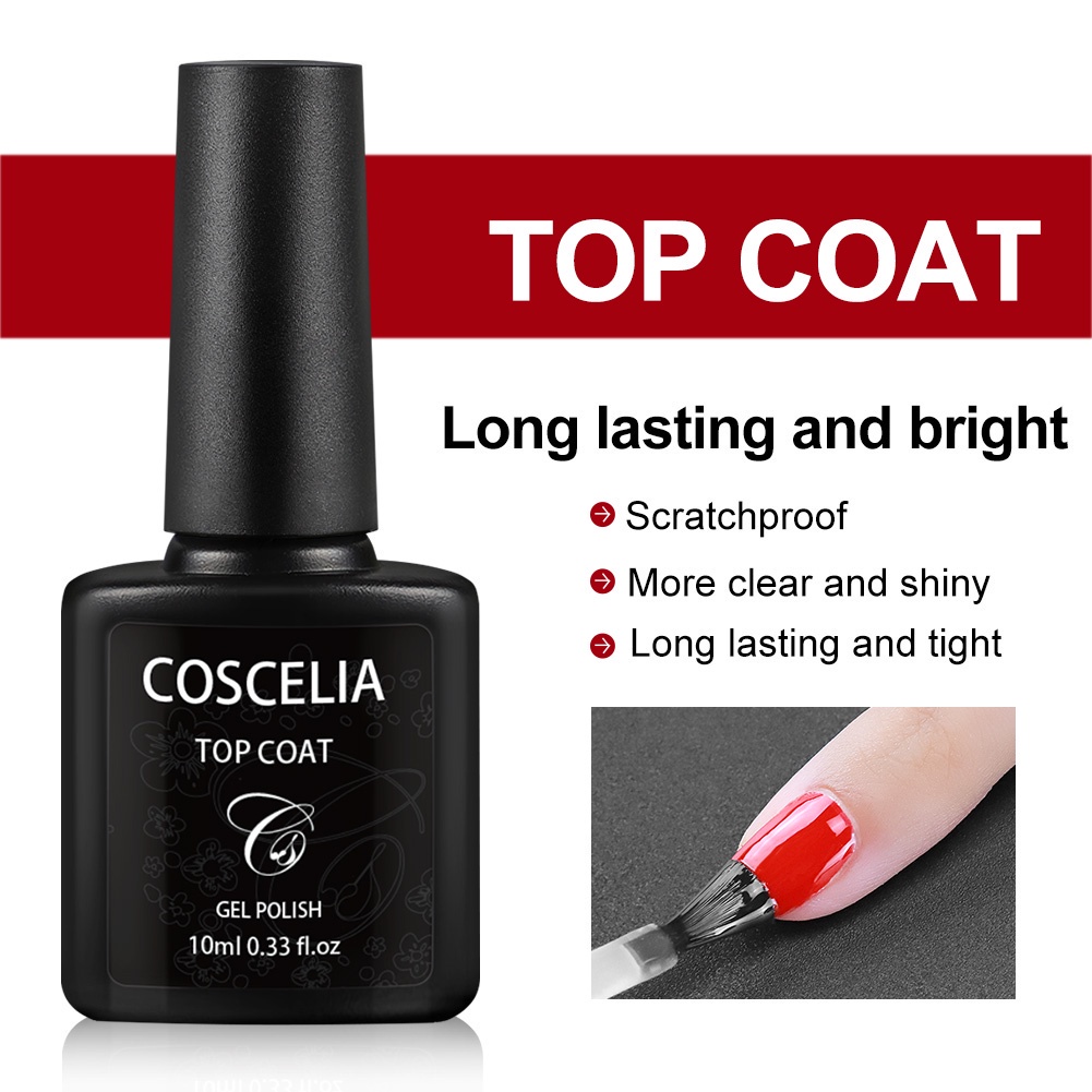 [Hàng mới về] Chai sơn lót/sơn phủ/sơn phủ nhám Coscelia trang trí móng tay nghệ thuật dung tích 10ML