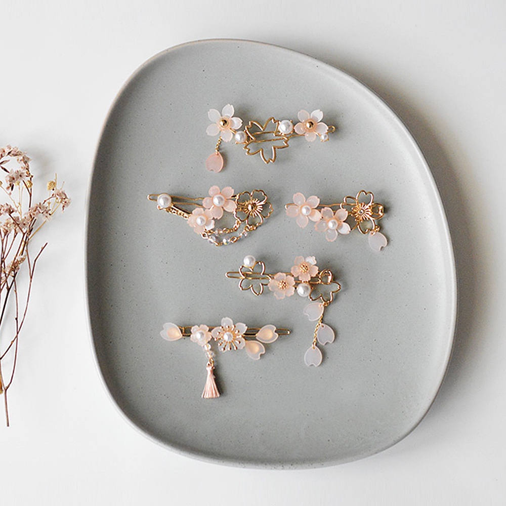 Trâm Cài Tóc Hình Hoa Anh Đào Phối Tua Rua Phong Cách Cổ Điển Mới Dành Cho Nữ