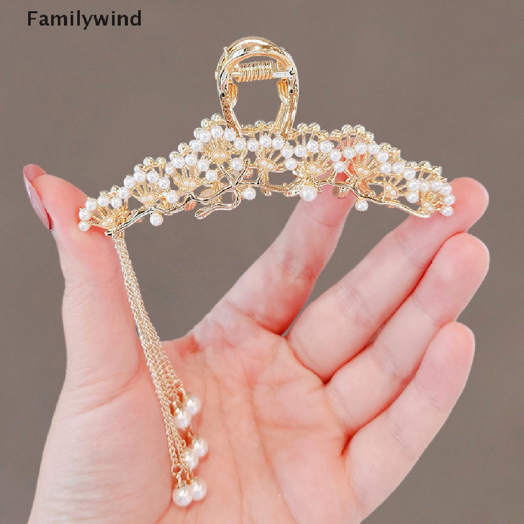 Kẹp Tóc Tua Rua Hình Sao Biển / Ngọc Trai Đính Đá Cho Nữ