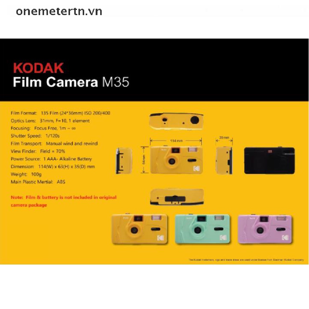 Máy Ảnh Phim Cổ Điển Kodak M35 35mm Có Thể Tái Sử Dụng