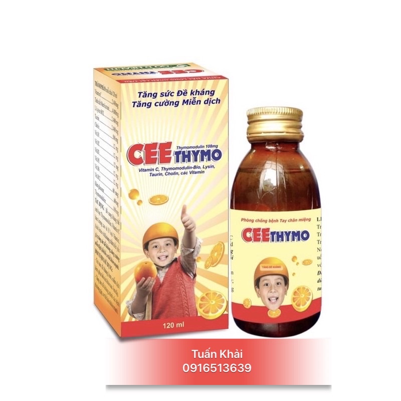 CEE-Thymo - Tăng Sức Đề Kháng - Phòng Chống VIRUS Gây Bệnh Cho Trẻ chai 120ml