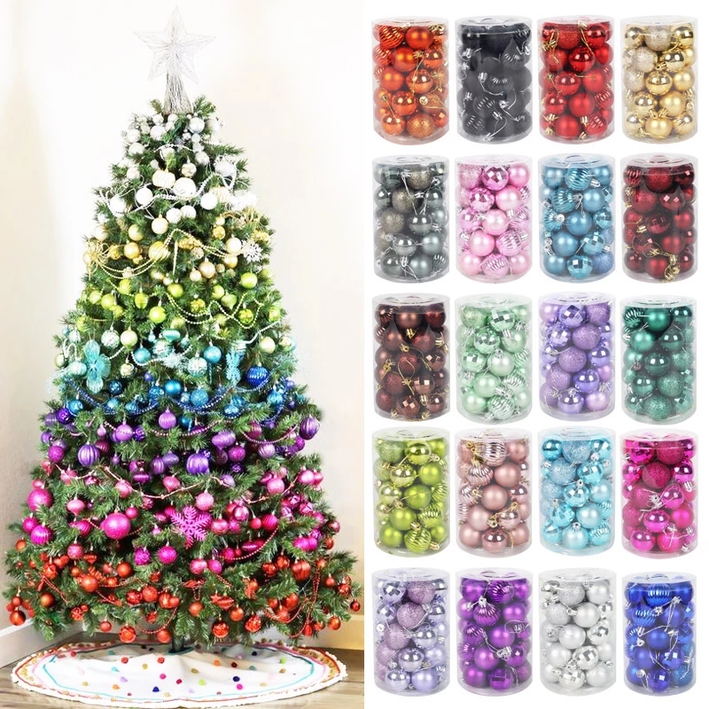 36Pcs  4cm Christmas Tree Decorations Balls Bauble / Christmas Party Hanging Ball Ornaments