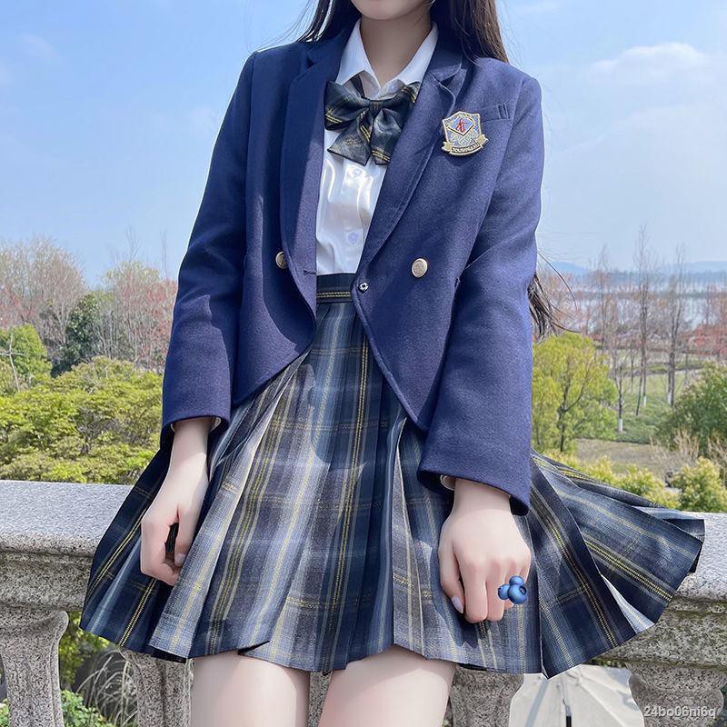 ☸☃[Ngõ nhỏ Moying] bằng chỉ vàng Yashimi jk Đồng phục ban đầu phong cách mùa xuân học sinh Nhật Bản váy lưới