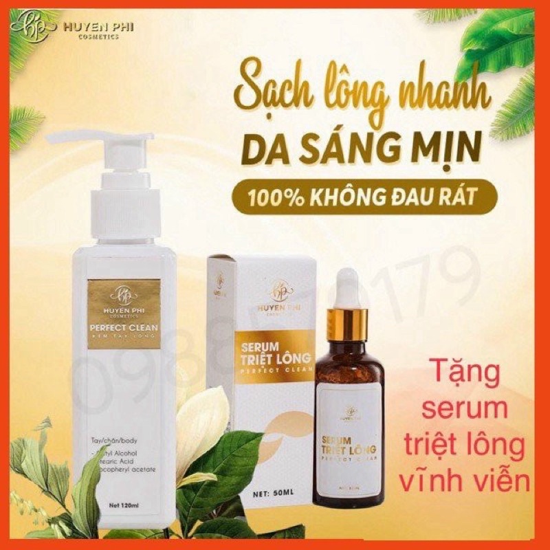 Kem tẩy lông Huyền Phi kèm serum triệt lông vĩnh viễn