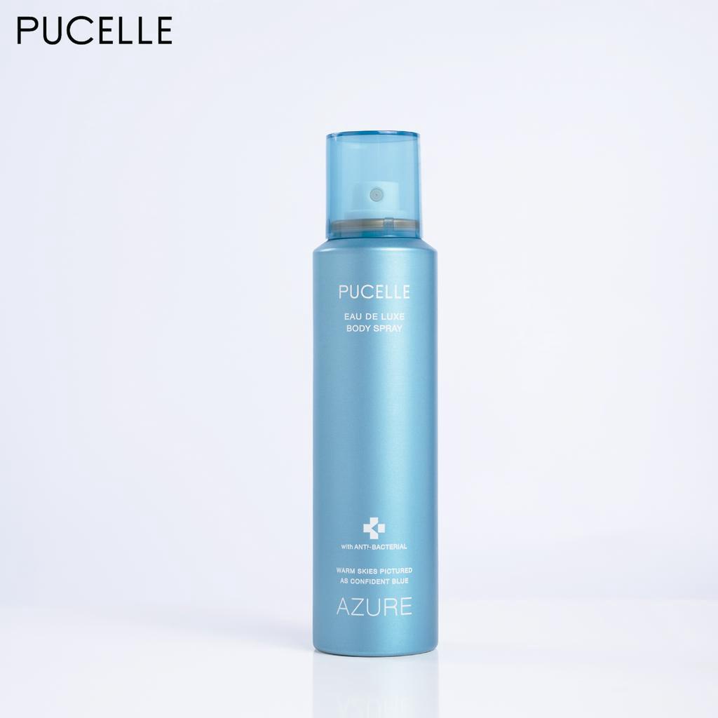 Nước hoa nữ tươi mát PUCELLE Eau De Luxe Body Spray Azure 150ml hương Trái Cây và Hoa Cỏ