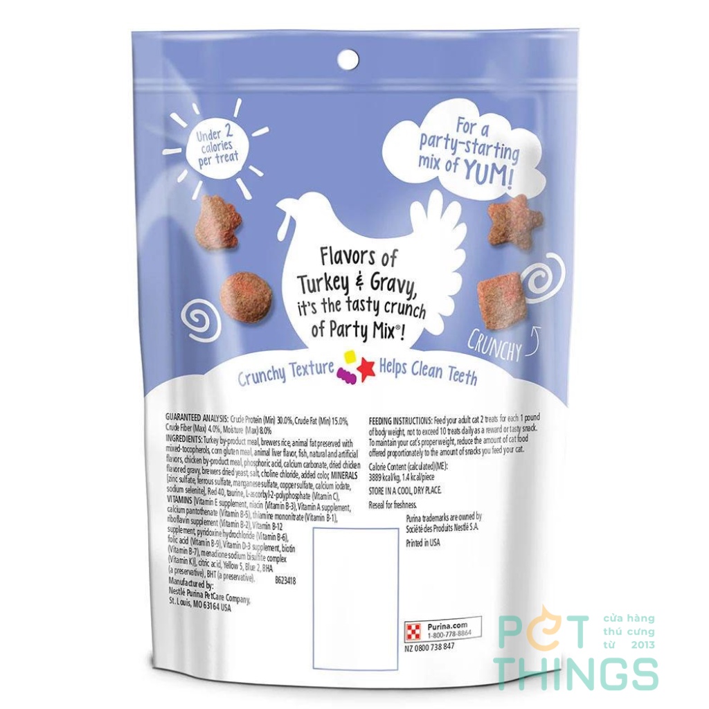 Bánh thưởng cho mèo Party Mix nhập Mỹ