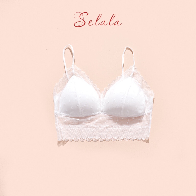 Áo 2 Dây Selala Phối Ren Cao Cấp Có Sẵn Mút Sexy Quyến Rũ 2D19