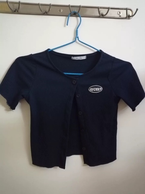 Áo croptop ulzzang chất thun gân