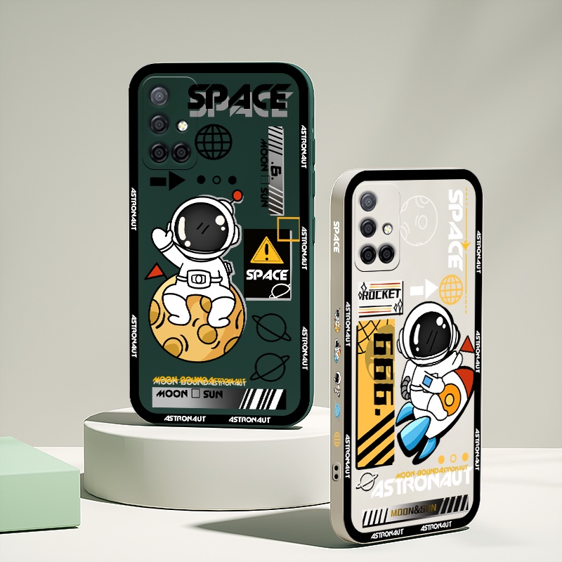 Ốp Điện Thoại silicon mềm ốp lưng phi hành gia Nasa thích hợp cho Samsung A20 A20S A21S A22 A30 A30S A32 A50 A50S A52 A72