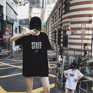 Áo thun vạt dài tay lỡ staff