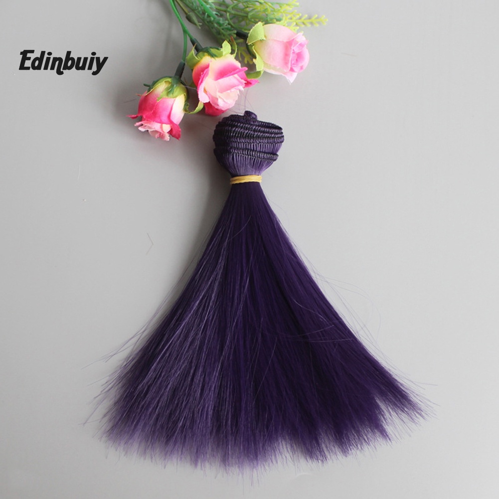 DB 15cm Long Straight Synthetic Fiber Wig Hair Extension for BJD SD Doll Accessory