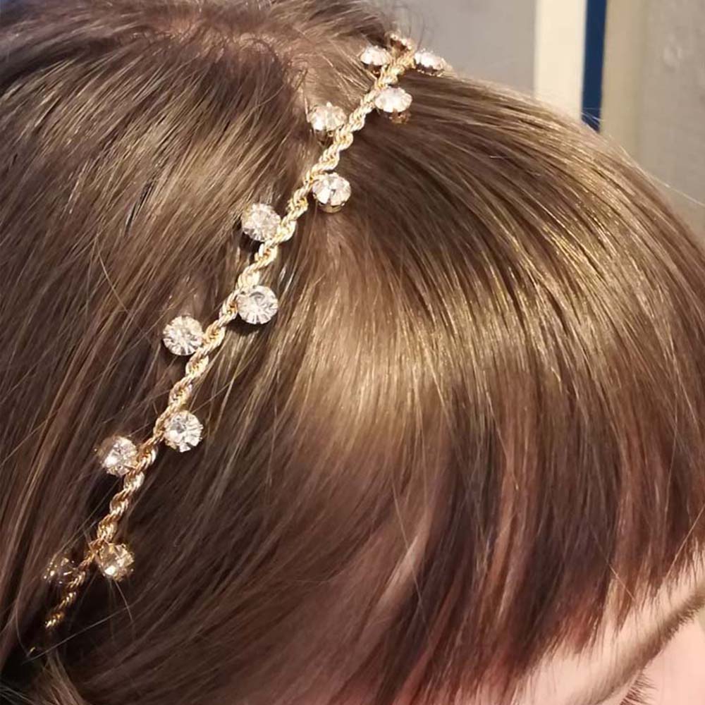 Băng Đô Cài Tóc Đính Đá Lấp Lánh Cho Nữ
