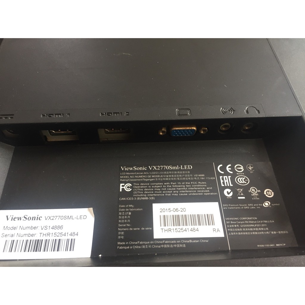 màn hình Viewsonic VX2770SML 27"/ Full viền / có loa | BigBuy360 - bigbuy360.vn