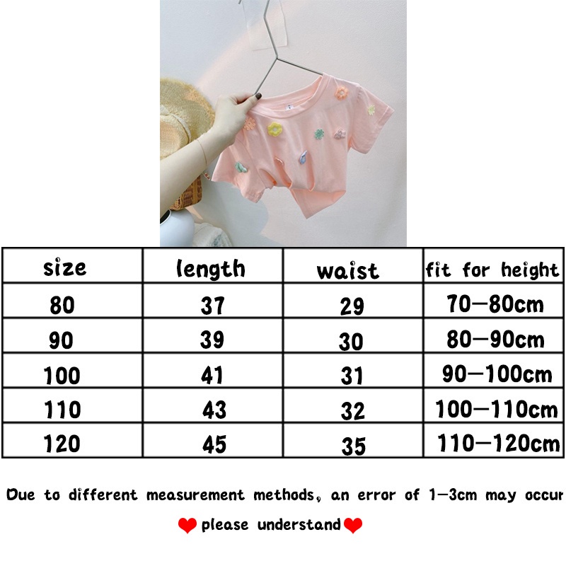 Áo thun cotton tay lỡ in họa tiết hoa dễ thương thời trang mùa hè phong cách Hàn Quốc cho bé gái