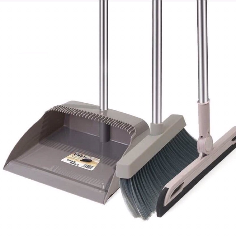 Chổi Quét Nhà Thông Minh 3in1 Chổi Nhựa Hót Rác Kèm Gạt Kính Gấp Gọn [XOAY 180, LỌC LÔNG TÓC]