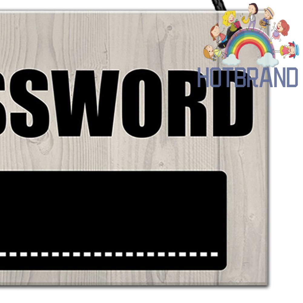 Bảng treo viết mật khẩu WiFi bằng gỗ màu đen trang trí tường