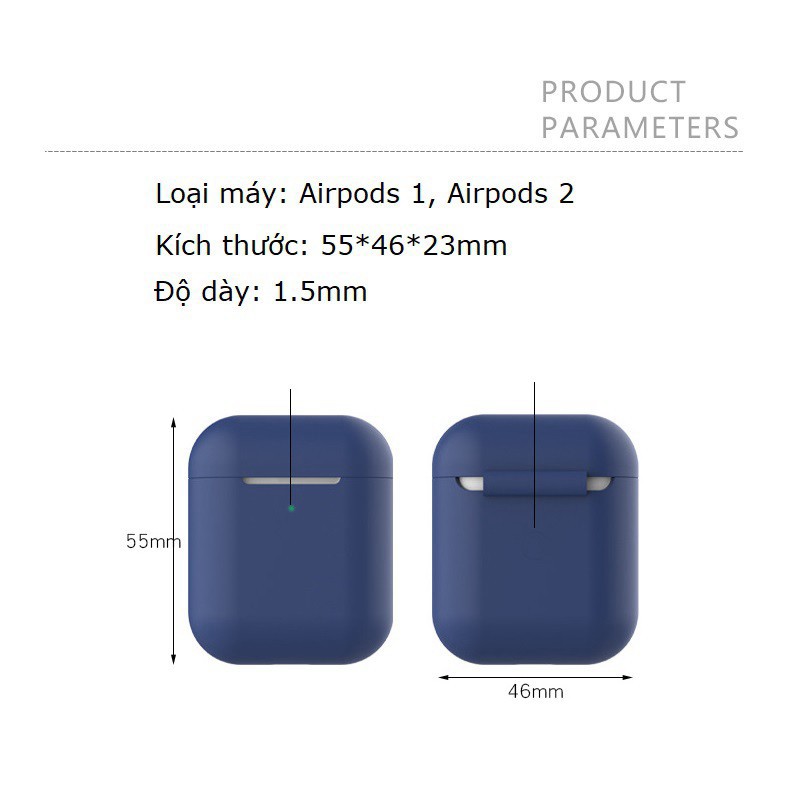 Vỏ ốp case airpod bảo vệ tai nghe không dây bluetooth 1/2/Pro/i12/i9/i7/tws chống va đập - Vivi Store