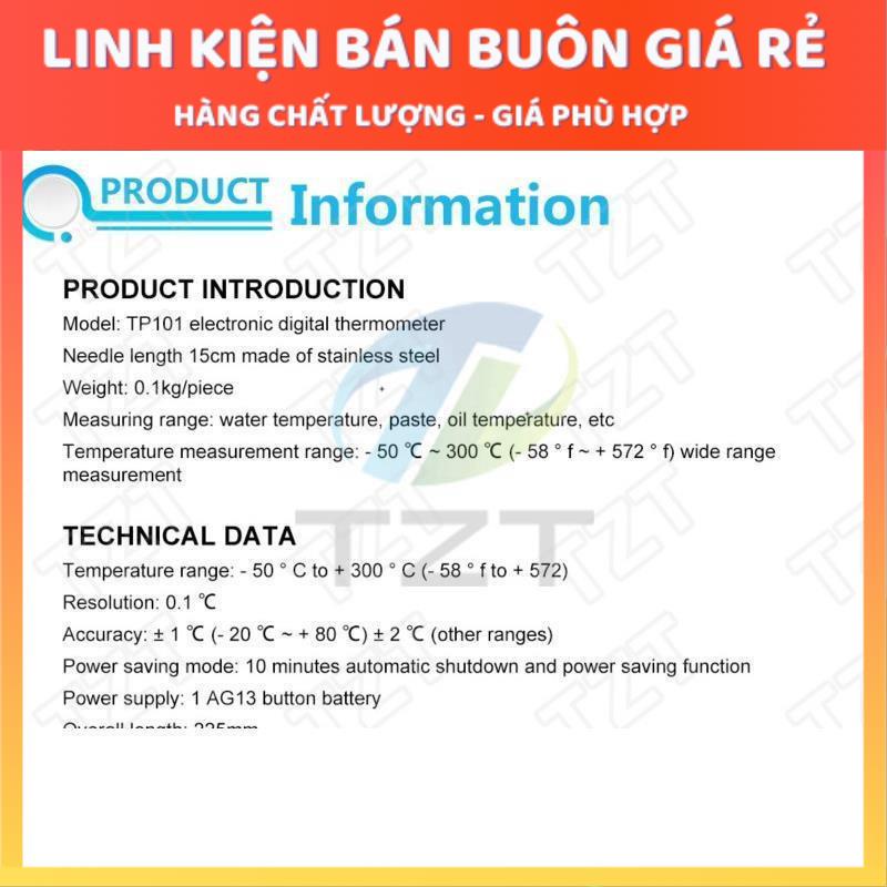 Nhiệt Kế Điện Tử Đo Nhiệt Độ Thực Phẩm Tp101