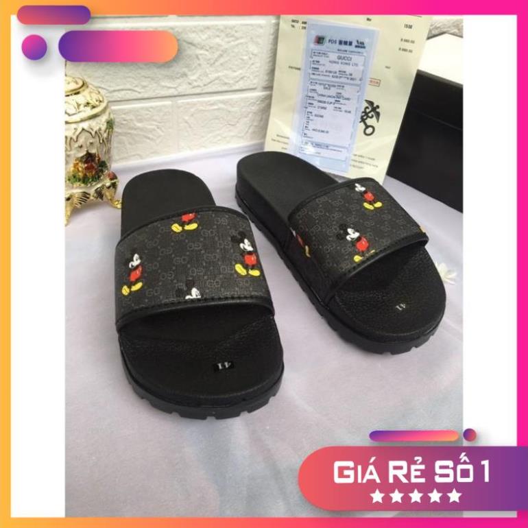 Dép lê mickey gucci GC GG nam đen nâu , Dép quai ngang nam hot trend 2021 full size 36-43 - Bin Store -am1